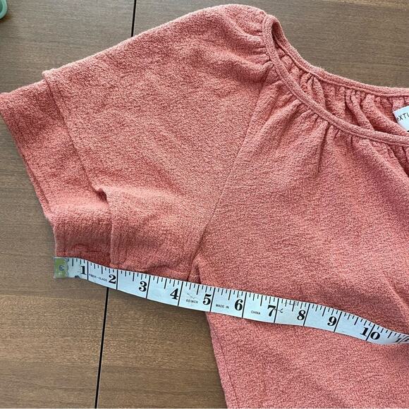 Madewell | Women’s Texture & Thread Tiered-Sleeve Top Layers Rusty Orange Fall S - Picture 8 of 11